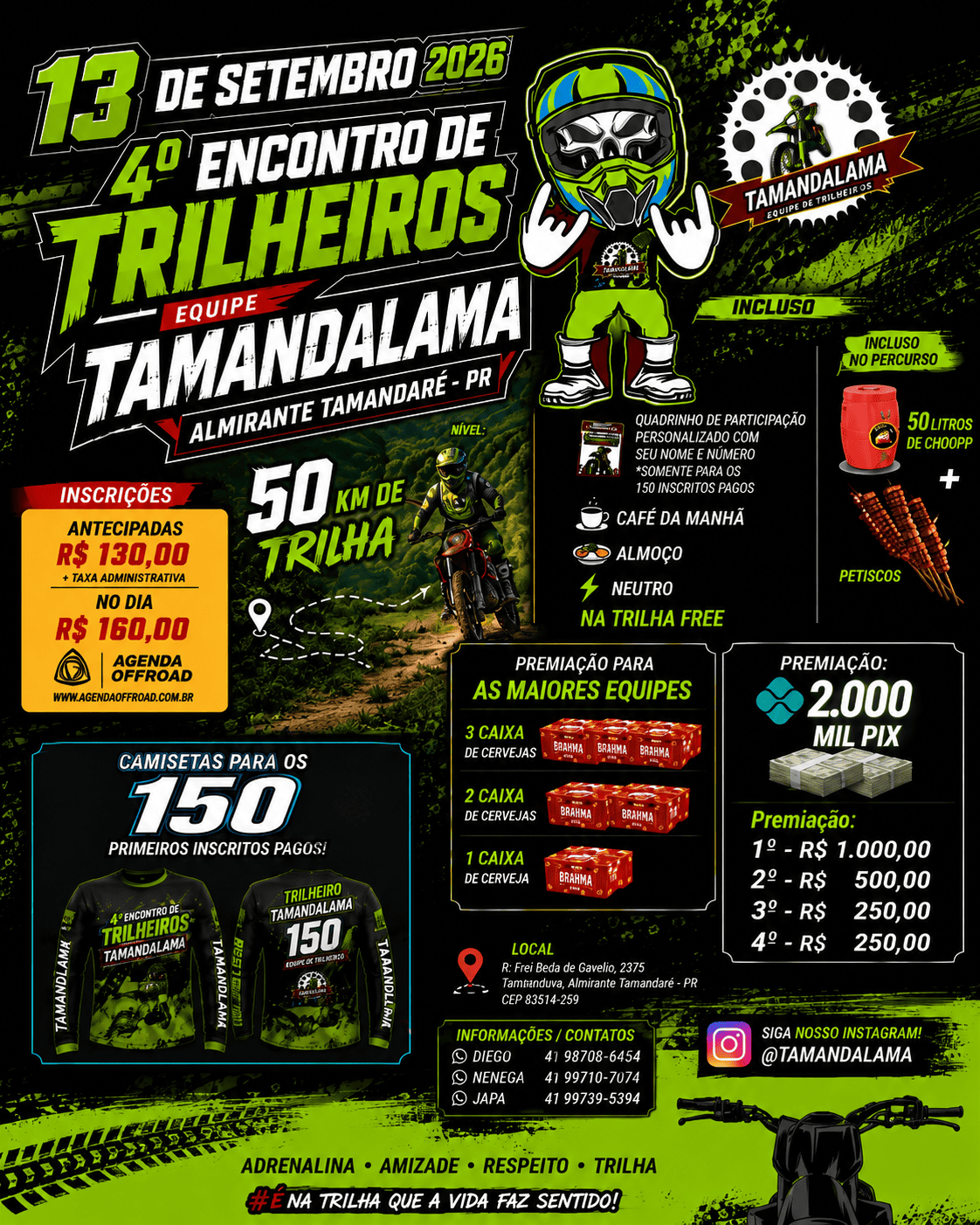 Banner 4º Encontro de Trilheiros Tamandalama